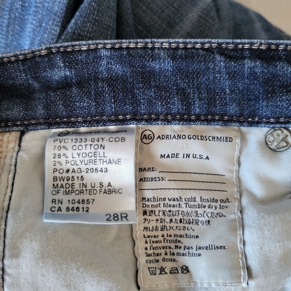 AG Women's Cigarette Roll Up Jeans, Size 28 X 26 inseam - Picture 6 of 6